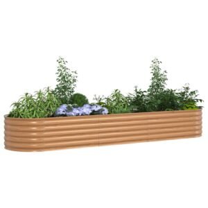 vidaXL Verhoogd bed Bruin 320 x 80 x 44 cm Staal