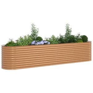 vidaXL Verhoogd bed Bruin 400 x 80 x 81 cm Staal