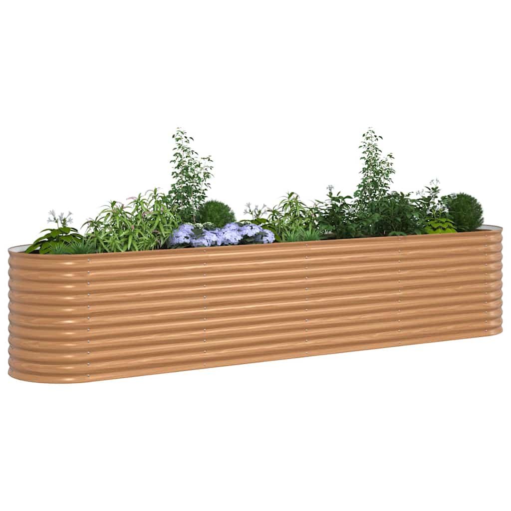 vidaXL Verhoogd bed Bruin 400 x 80 x 81 cm Staal