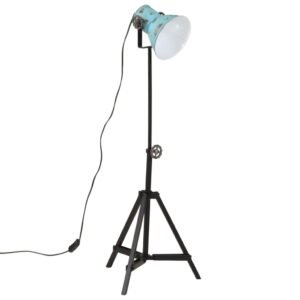 vidaXL Vloerlamp 25 W E27 35x35x65/95 cm verweerd blauw