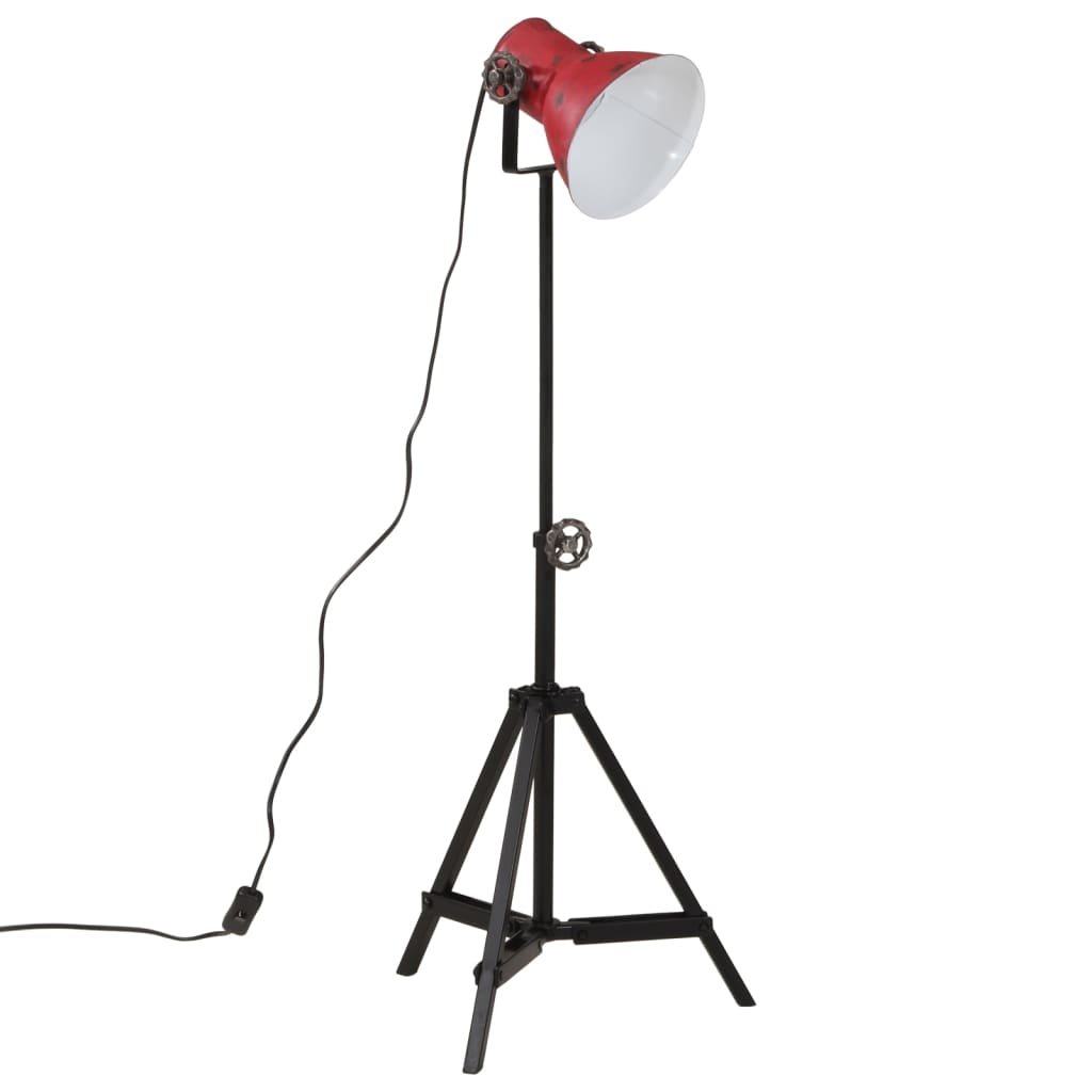 vidaXL Vloerlamp 25 W E27 35x35x65/95 cm verweerd rood