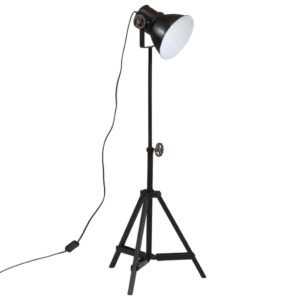 vidaXL Vloerlamp 25 W E27 35x35x65/95 cm zwart