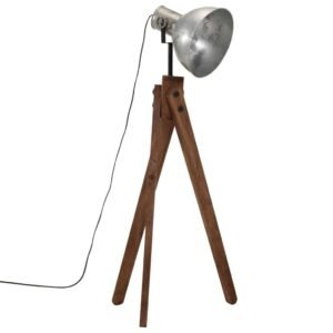vidaXL Vloerlamp 25 W E27 45x45x120 cm vintage zilverkleurig