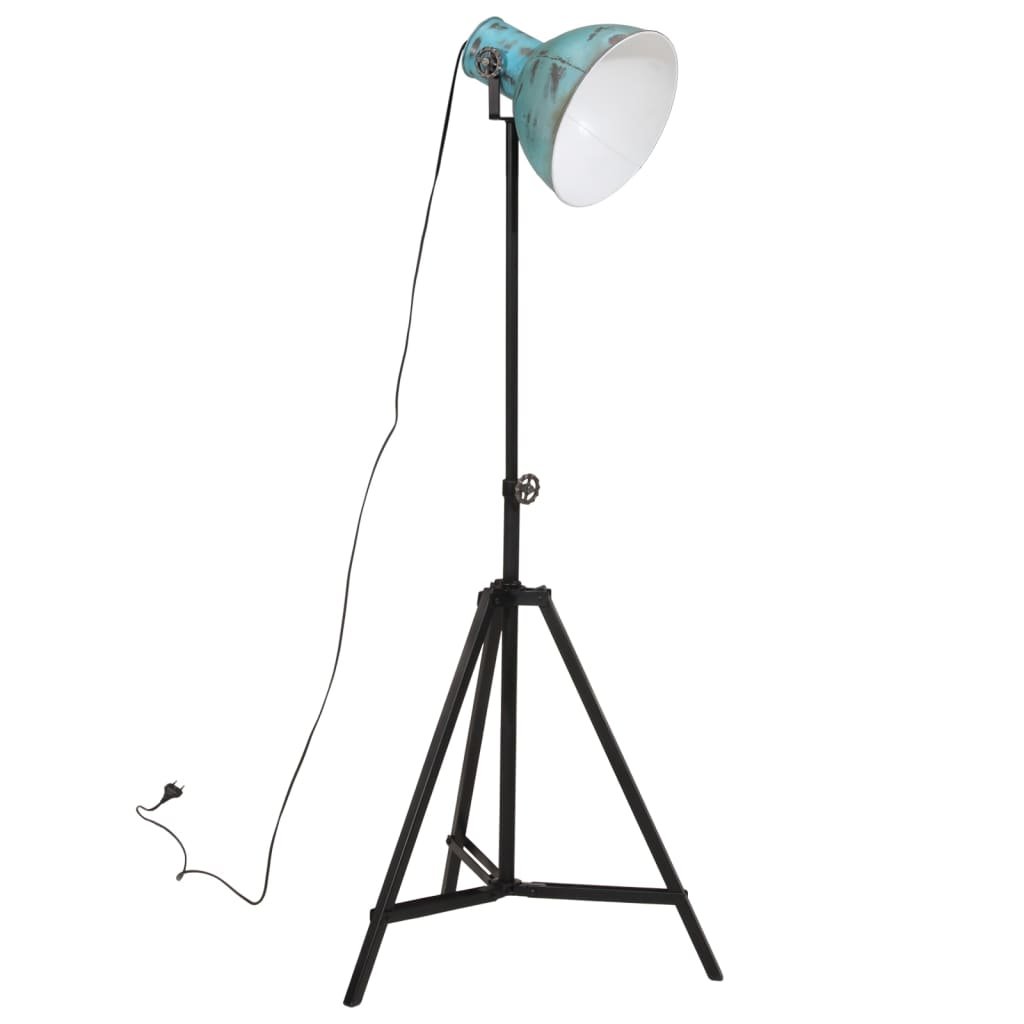 vidaXL Vloerlamp 25 W E27 61x61x90/150 cm verweerd blauw