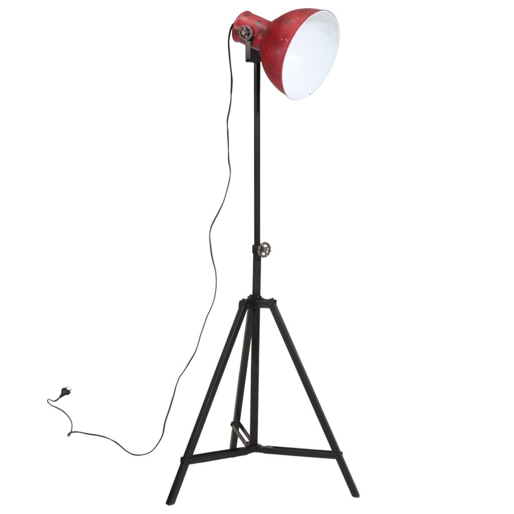 vidaXL Vloerlamp 25 W E27 61x61x90/150 cm verweerd rood