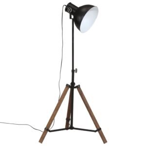 vidaXL Vloerlamp 25 W E27 75x75x90-150 cm zwart