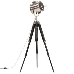 vidaXL Vloerlamp driepoot 165 cm massief mangohout