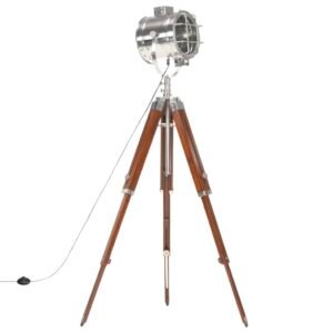 vidaXL Vloerlamp driepoot 165 cm massief mangohout