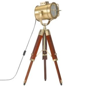 vidaXL Vloerlamp driepoot 69 cm massief mangohout