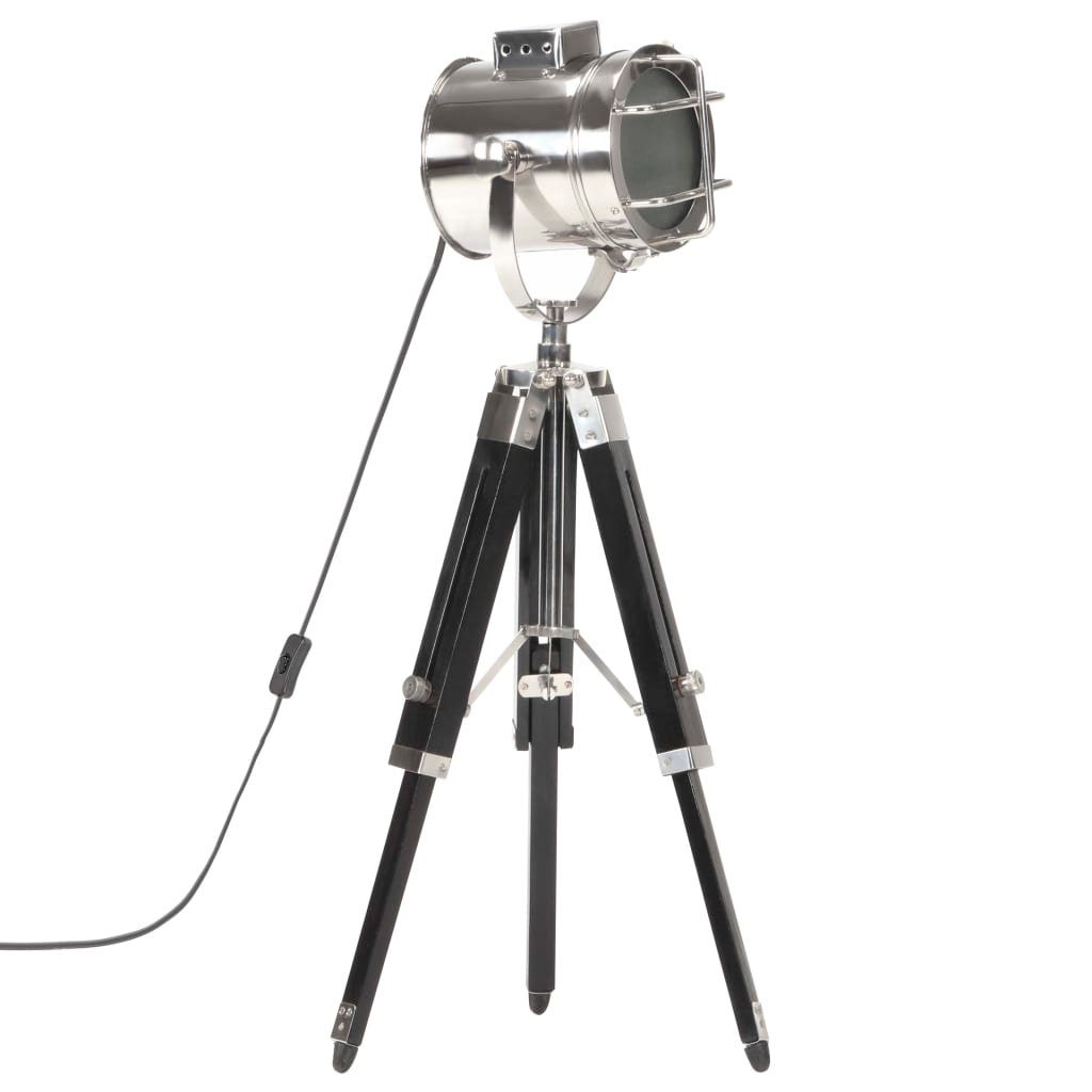 vidaXL Vloerlamp driepoot 69 cm massief mangohout zwart