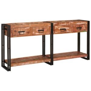 vidaXL Wandtafels met lade met plank 2 pcs Multikleur 161 x 33 x 75 cm